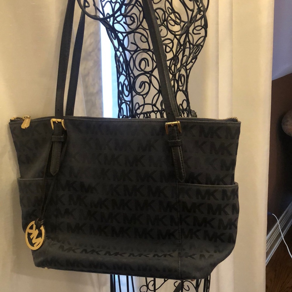 Michael Kors Dark Blue Monogram Tote